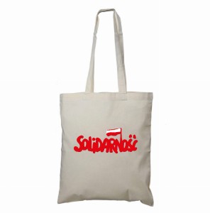 Torba bawełniana ECO "Solidarność" z wypukłym zdobieniem typu PUF (3D)